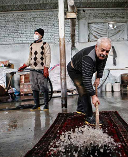 شستشوی سنتی قالی در قالیشویی مشیریه  