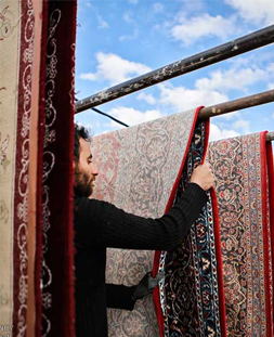 خشک کردن قالی در قالیشویی مشیریه  