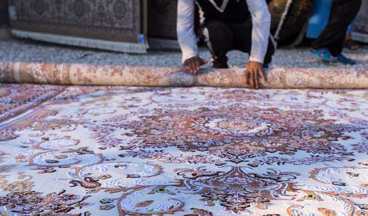 روش اصولی لول کردن قالی در قالیشویی مشیریه  